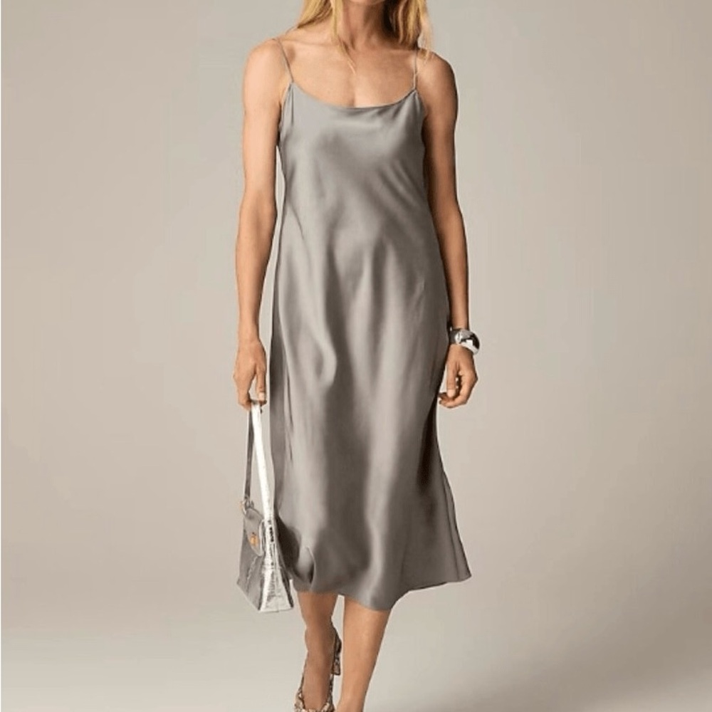 J. Crew Gray Midi Dress